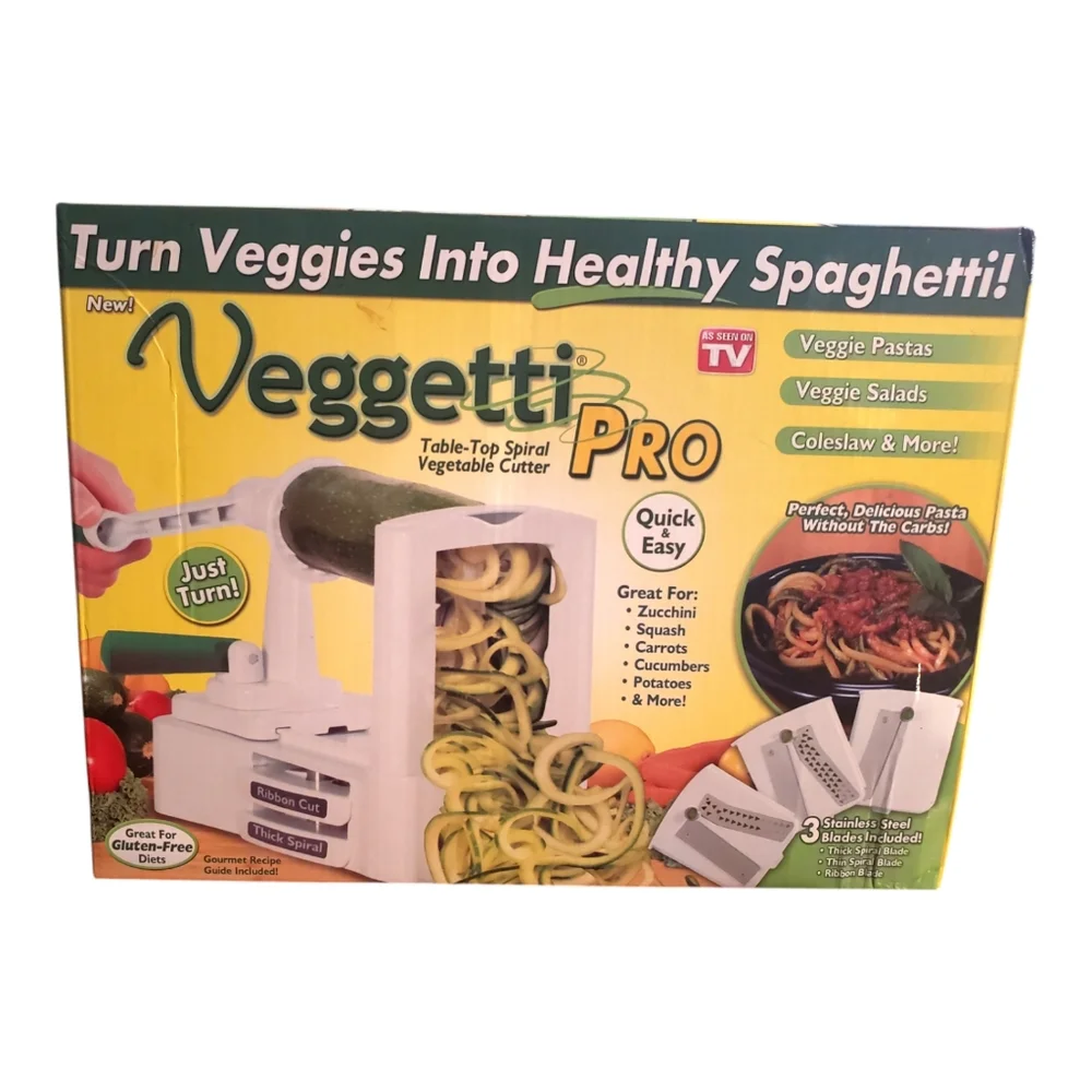 UNUSED Veggetti Pro Vegetable Spiralizer As Seen On TV Open Box Spaghetti Noodle